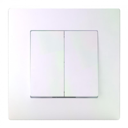 Выключатель 2-кл. СП Pixel 10А IP20 в сборе перламутр. TOKOV ELECTRIC TKE-PX-V2F-C04 TKE-PX-V2F-C04