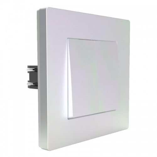 Выключатель 2-кл. СП Pixel 10А IP20 в сборе перламутр. TOKOV ELECTRIC TKE-PX-V2F-C04 TKE-PX-V2F-C04