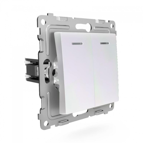 Выключатель 2-кл. СП Pixel 10А IP20 с индикатором механизм перламутр. TOKOV ELECTRIC TKE-PX-V2I-C04 TKE-PX-V2I-C04