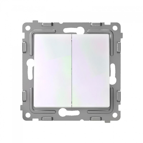 Переключатель проходной 2-кл. СП Pixel 10А IP20 механизм перламутр. TOKOV ELECTRIC TKE-PX-P2-C04 TKE-PX-P2-C04