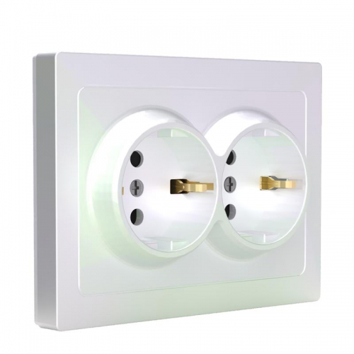 Розетка 2-м СП Pixel 16А IP20 с заземл. защ. шторки в сборе перламутр. TOKOV ELECTRIC TKE-PX-R2FZSF-C04 TKE-PX-R2FZSF-C04