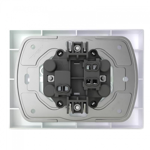 Розетка 2-м СП Pixel 16А IP20 с заземл. защ. шторки в сборе перламутр. TOKOV ELECTRIC TKE-PX-R2FZSF-C04 TKE-PX-R2FZSF-C04