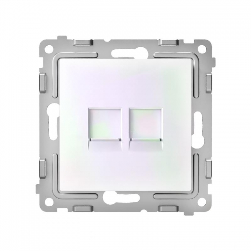 Розетка компьютерная 2-м СП Pixel RJ45 кат.5E механизм перламутр. TOKOV ELECTRIC TKE-PX-RC2-C04 TKE-PX-RC2-C04