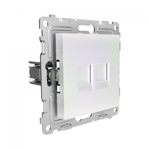 Розетка компьютерная 2-м СП Pixel RJ45 кат.5E механизм перламутр. TOKOV ELECTRIC TKE-PX-RC2-C04 TKE-PX-RC2-C04