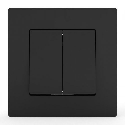 Выключатель 2-кл. СП Pixel 10А IP20 в сборе карбон TOKOV ELECTRIC TKE-PX-V2F-C14 TKE-PX-V2F-C14