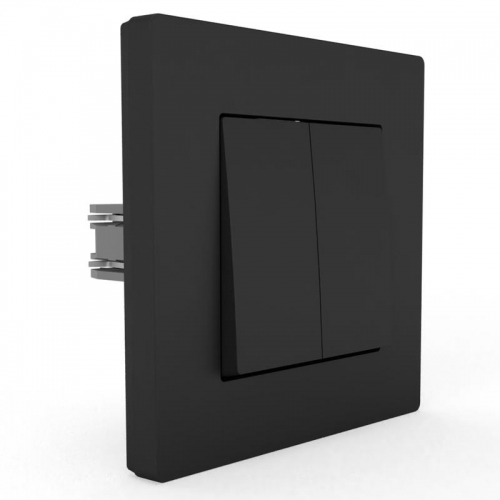 Выключатель 2-кл. СП Pixel 10А IP20 в сборе карбон TOKOV ELECTRIC TKE-PX-V2F-C14 TKE-PX-V2F-C14