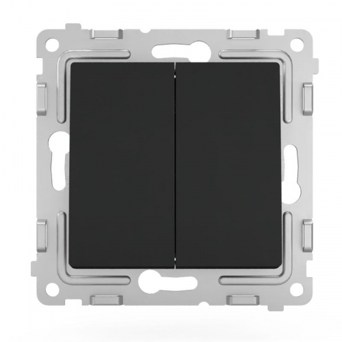 Выключатель 2-кл. СП Pixel 10А IP20 механизм карбон TOKOV ELECTRIC TKE-PX-V2-C14 TKE-PX-V2-C14