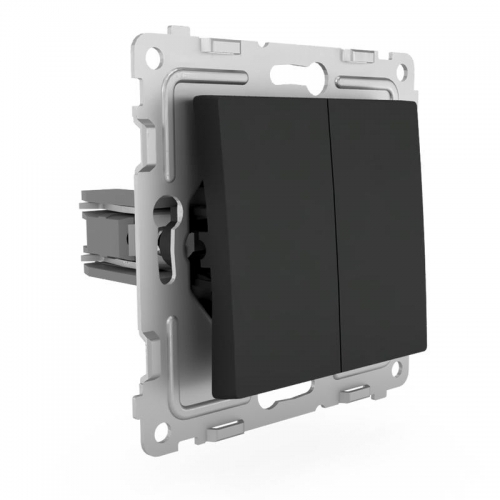 Выключатель 2-кл. СП Pixel 10А IP20 механизм карбон TOKOV ELECTRIC TKE-PX-V2-C14 TKE-PX-V2-C14