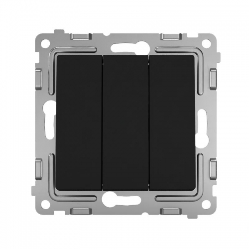 Выключатель 3-кл. СП Pixel 10А IP20 механизм карбон TOKOV ELECTRIC TKE-PX-V3-C14 TKE-PX-V3-C14