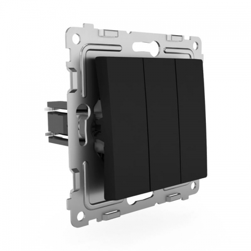 Выключатель 3-кл. СП Pixel 10А IP20 механизм карбон TOKOV ELECTRIC TKE-PX-V3-C14 TKE-PX-V3-C14