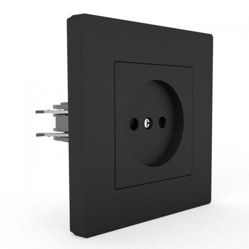 Розетка 1-м СП Pixel 16А IP20 без заземл. в сборе карбон TOKOV ELECTRIC TKE-PX-R1F-C14 TKE-PX-R1F-C14