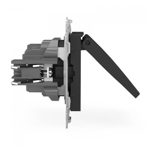 Розетка 1-м СП Pixel 16А IP20 с заземл. защ. шторки с крышкой механизм карбон TOKOV ELECTRIC TKE-PX-R1ZSW1-C14 TKE-PX-R1ZSW1-C14