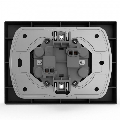 Розетка 2-м СП Pixel 16А IP20 без заземл. в сборе карбон TOKOV ELECTRIC TKE-PX-R2F-C14 TKE-PX-R2F-C14