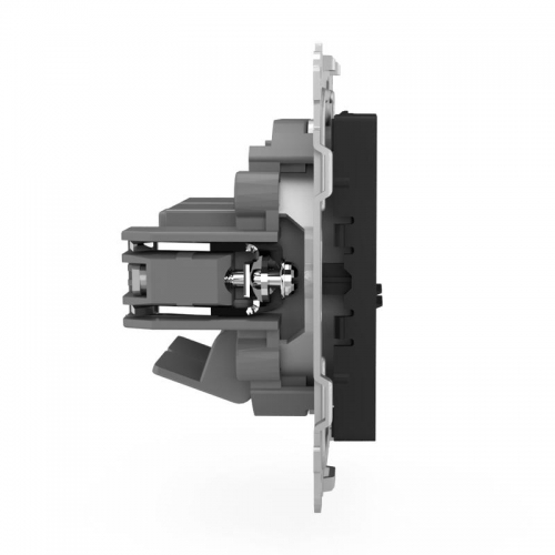 Розетка компьютерная 2-м СП Pixel RJ45 кат.5E механизм карбон TOKOV ELECTRIC TKE-PX-RC2-C14 TKE-PX-RC2-C14