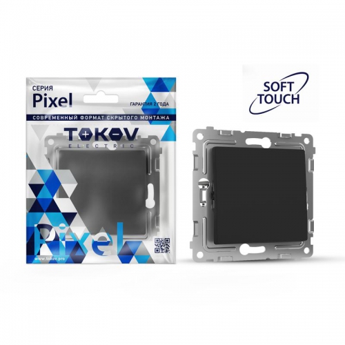 Переключатель перекрестный 1-кл. СП Pixel IP20 механизм карбон TOKOV ELECTRIC TKE-PX-P1R-C14 TKE-PX-P1R-C14