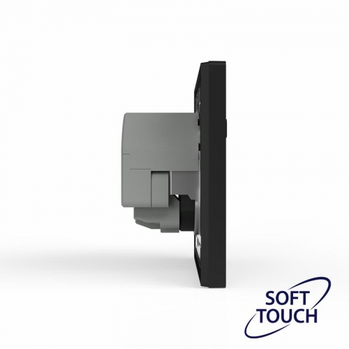 Розетка 1-м СП Pixel IP20 с заземл. с 2-мя заряд. устр. USB тип A+C механизм карбон TOKOV ELECTRIC TKE-PX-R1U2AC-C14 TKE-PX-R1U2AC-C14