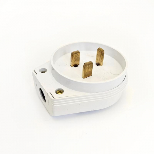 Разъем РШ-ВШ СП 32А 250В 2P+PE кругл. бел. TOKOV ELECTRIC TKL-OVSP-2P+PE-C01 TKL-OVSP-2P+PE-C01