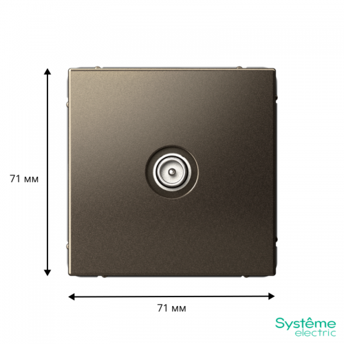 Розетка телевизионная оконечная TV ArtGallery 1дБ механизм мокко SE GAL000691 GAL000691