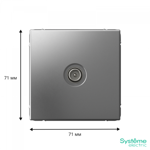 Розетка телевизионная оконечная TV ArtGallery 1дБ механизм сталь SE GAL000991 GAL000991