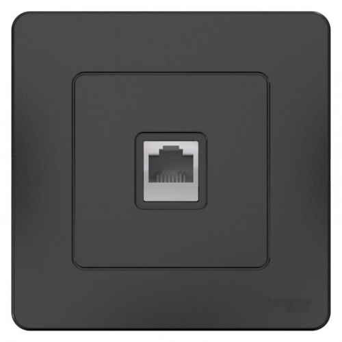 Розетка компьютерная 1-м СП Blanca RJ45 кат.5E антрацит SE BLNIS045006 BLNIS045006