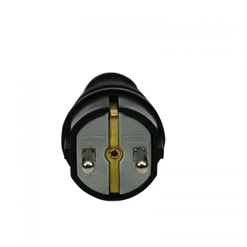 Вилка прямая MultiSet 16А 250В IP44 с заземл. каучук черн. SE MST4001BK MST4001BK