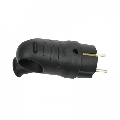 Вилка угловая MultiSet 16А 250В IP44 с заземл. каучук черн. SE MST1102BK MST1102BK