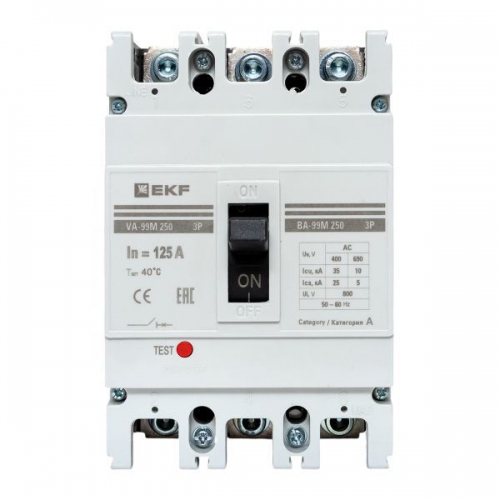 Выключатель автоматический 3п 250/125А 35кА ВА-99М PROxima EKF mccb99-250-125m mccb99-250-125m