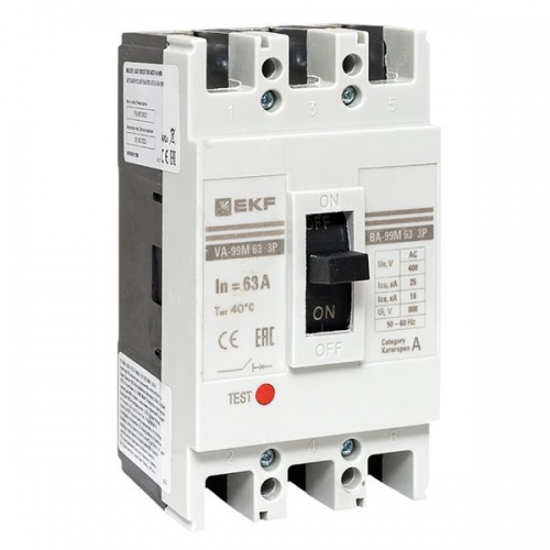 Выключатель автоматический 3п 63/63А 25кА ВА-99М PROxima EKF mccb99-63-63m mccb99-63-63m