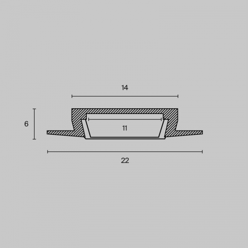 Профиль алюминиевый встраив. 22х6 Maytoni ALM004S-2M ALM004S-2M