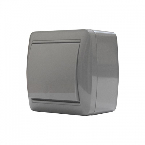 Выключатель 1-кл. ОП Клио 10А IP44 сер. UNIVersal К2221-Gr К2221-Gr