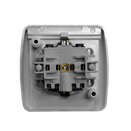 Розетка 1-м ОП Клио 16А IP44 с заземл. сер. UNIVersal К2228-Gr К2228-Gr