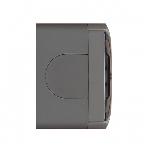 Розетка 1-м ОП Клио 16А IP54 с заземл. с прозр. крышкой сер. UNIVersal К2229-Gr К2229-Gr