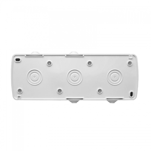 Розетка 3-м ОП Клио 16А IP54 с заземл. с прозр. крышкой бел. Universal К2235 К2235