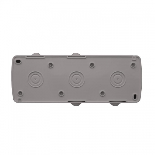 Розетка 3-м ОП Клио 16А IP54 с заземл. с прозр. крышкой сер. Universal К2235-Gr К2235-Gr
