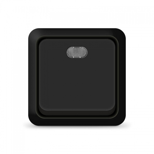 Выключатель 1-кл. ОП Олимп 10А IP20 с подсветкой черн. Universal 2212 2212