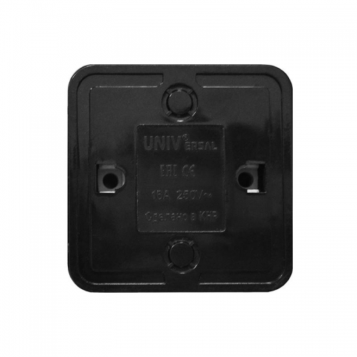 Розетка 1-м ОП Олимп 16А IP20 без заземл. черн. Universal 2224 2224