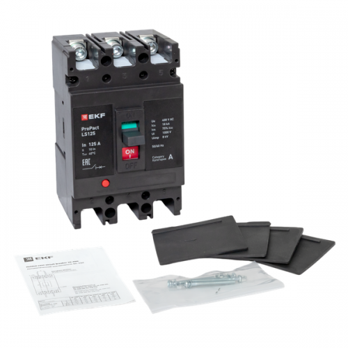 Выключатель автоматический 3п 125А 18кА LS150 ProPact EKF mccb-125-18-3-125-ls mccb-125-18-3-125-ls
