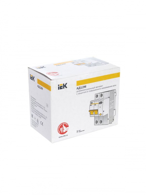 Выключатель автоматический дифференциального тока 2п C 25А 30мА тип A 4.5кА АД-12М KARAT IEK MAD12-2-025-C-030 MAD12-2-025-C-030