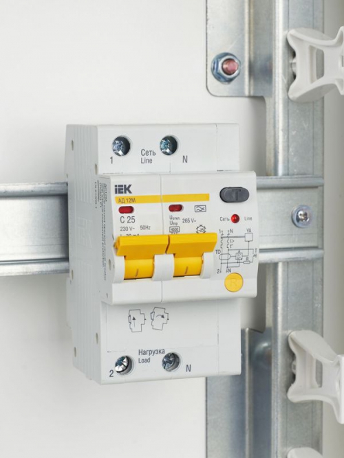 Выключатель автоматический дифференциального тока 2п C 25А 30мА тип A 4.5кА АД-12М KARAT IEK MAD12-2-025-C-030 MAD12-2-025-C-030