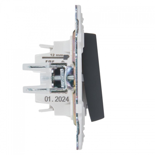 Выключатель проходной 1-кл. SKANDY 10А SK-V02G графит IEK SK-V12-0-10-K53 SK-V12-0-10-K53