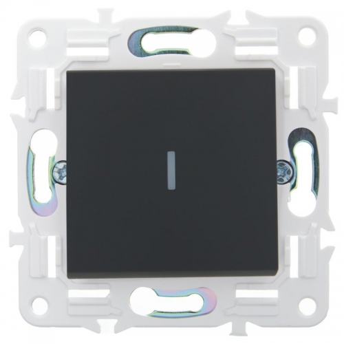 Выключатель проходной 1-кл. SKANDY 10А SK-V08G с индикацией графит IEK SK-V12-1-10-K53 SK-V12-1-10-K53