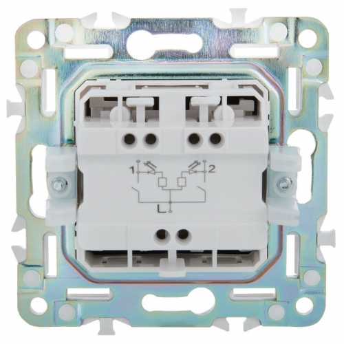 Выключатель 2-кл. SKANDY 10А SK-V04G графит IEK SK-V20-0-10-K53 SK-V20-0-10-K53