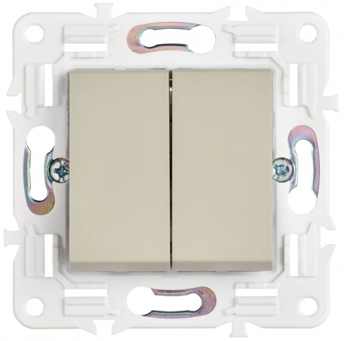 Выключатель проходной 2-кл. SKANDY 10А SK-V05B беж. IEK SK-V22-0-10-K10 SK-V22-0-10-K10