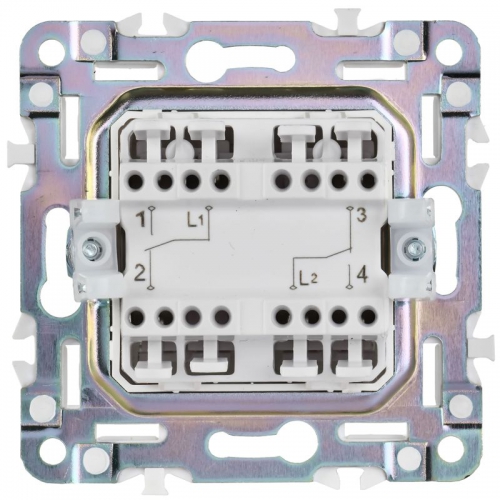 Выключатель проходной 2-кл. SKANDY 10А SK-V05B беж. IEK SK-V22-0-10-K10 SK-V22-0-10-K10