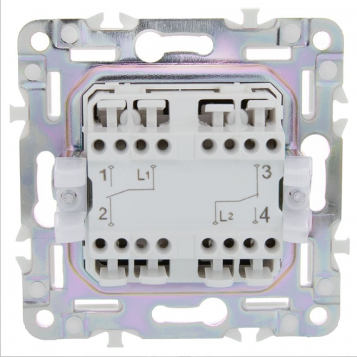 Выключатель проходной 2-кл. SKANDY 10А SK-V05G графит IEK SK-V22-0-10-K53 SK-V22-0-10-K53