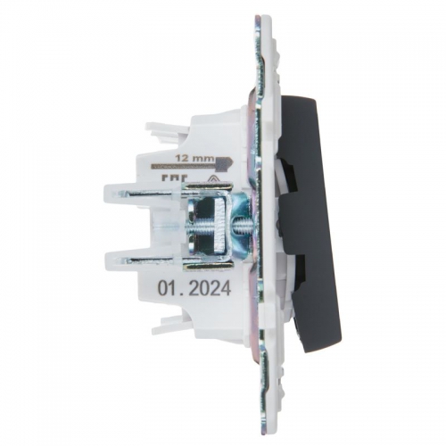 Выключатель проходной 2-кл. SKANDY 10А SK-V05G графит IEK SK-V22-0-10-K53 SK-V22-0-10-K53