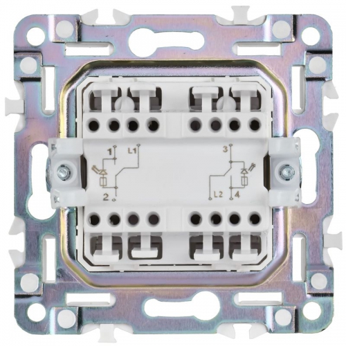 Выключатель проходной 2-кл. SKANDY 10А SK-V10B с индикацией беж. IEK SK-V22-1-10-K10 SK-V22-1-10-K10