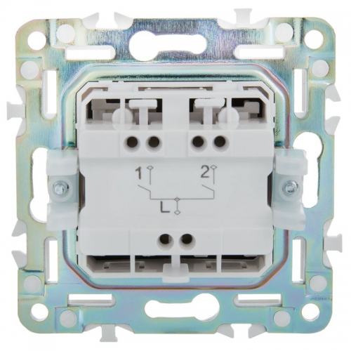 Выключатель 2-кл. SKANDY 10А SK-V09G с индикацией графит IEK SK-V20-1-10-K53 SK-V20-1-10-K53