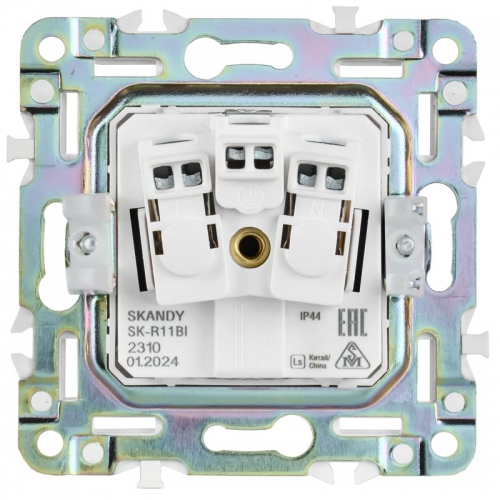 Розетка 1-м SKANDY 16А IP44 с заземл. защ. шторки с крышкой SK-R11G графит IEK SK-R16-16-44-K53 SK-R16-16-44-K53