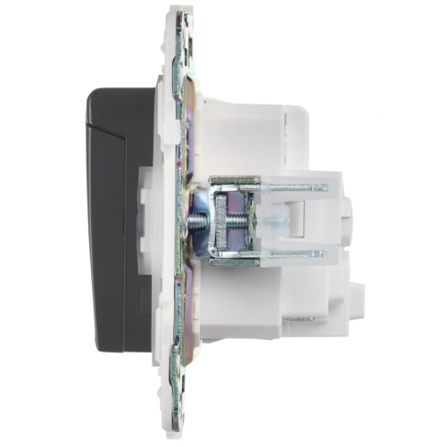 Розетка 1-м SKANDY 16А IP44 с заземл. защ. шторки с крышкой SK-R11G графит IEK SK-R16-16-44-K53 SK-R16-16-44-K53